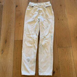 Women's White and Cream Jeans